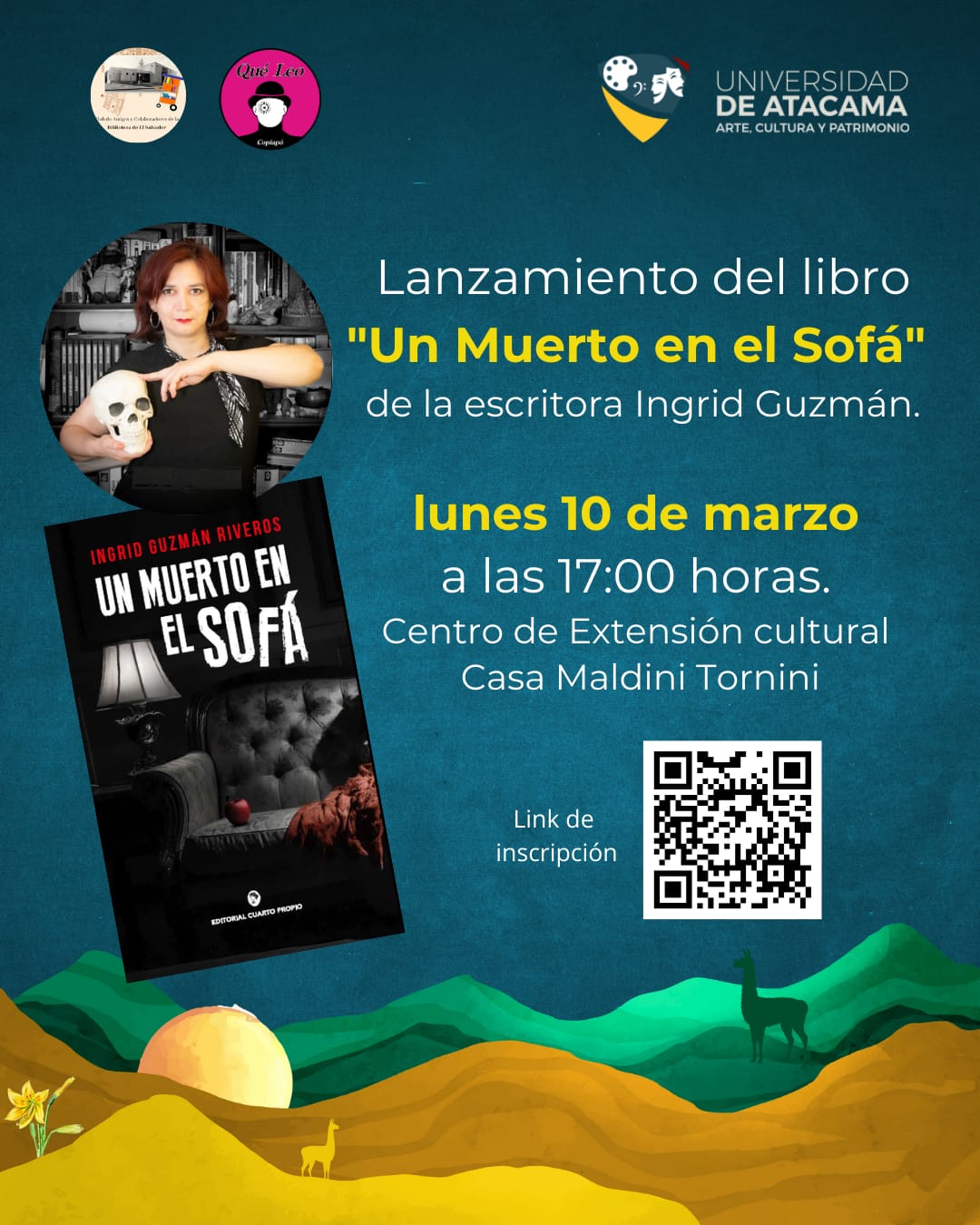 📖 Un Muerto en el Sofá – Lanzamiento del libro de terror en Copiapó