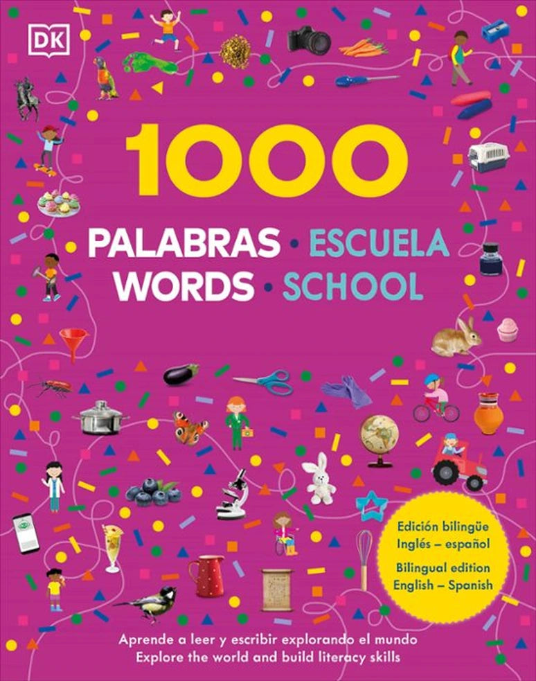 Portada de libro 1000 palabras: Escuela / 1000 Words: School: Aprende vocabulario en inglés y español, de DK