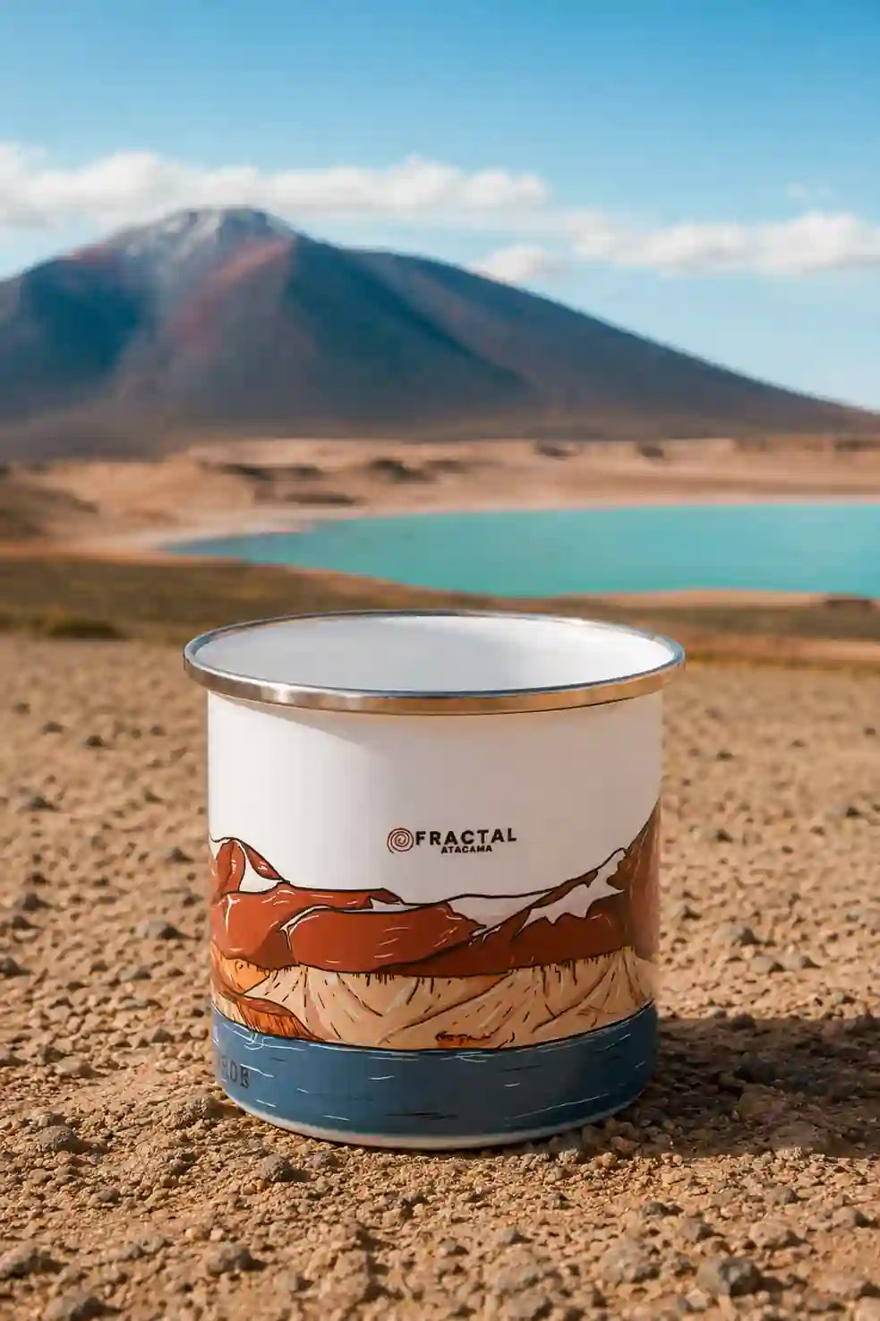 Taza enlozada con fotografía de Valeska Ávalos — Cordillera Laguna Verde