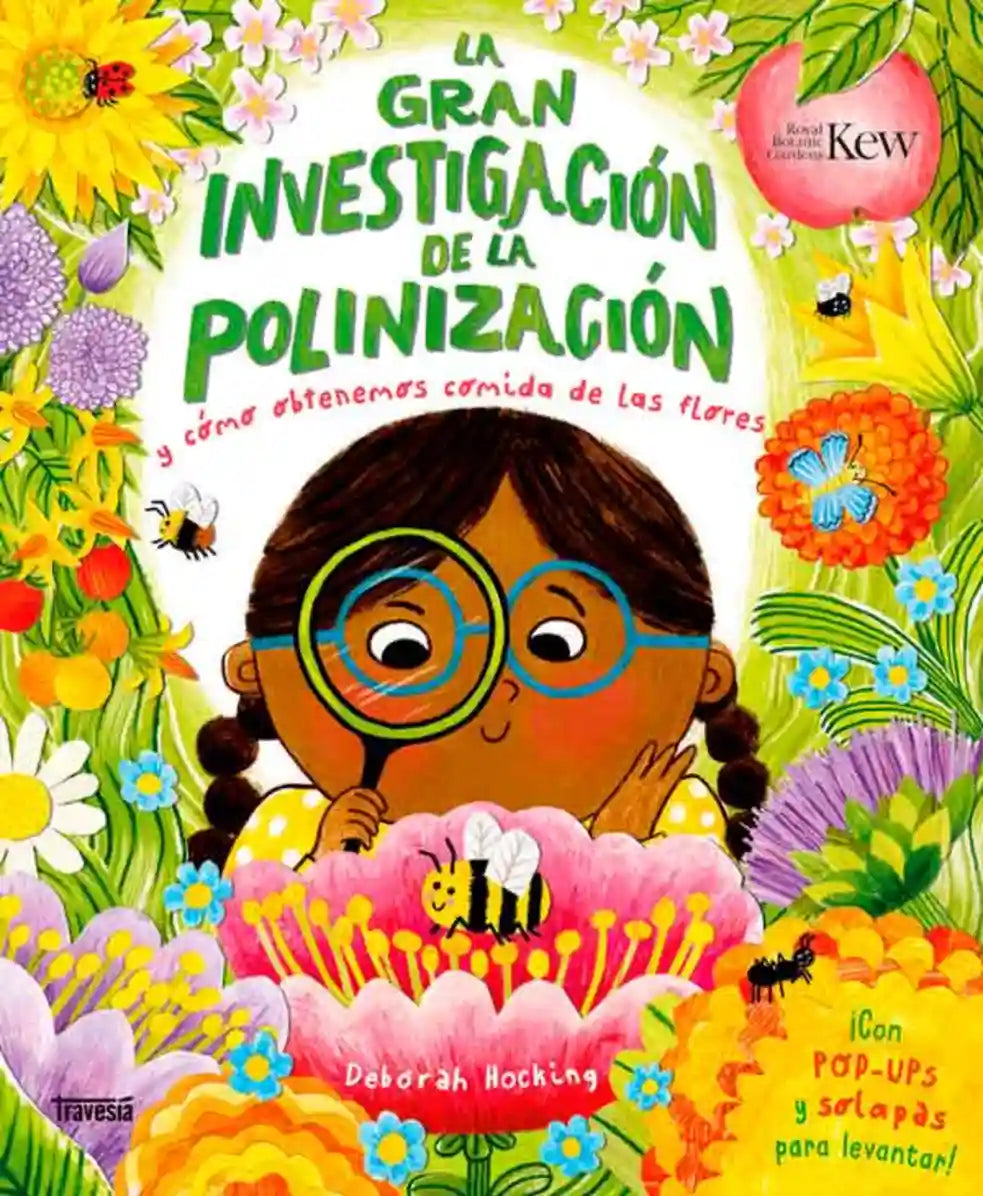 Portada de La gran investigación de la polinización, de Deborah Hocking