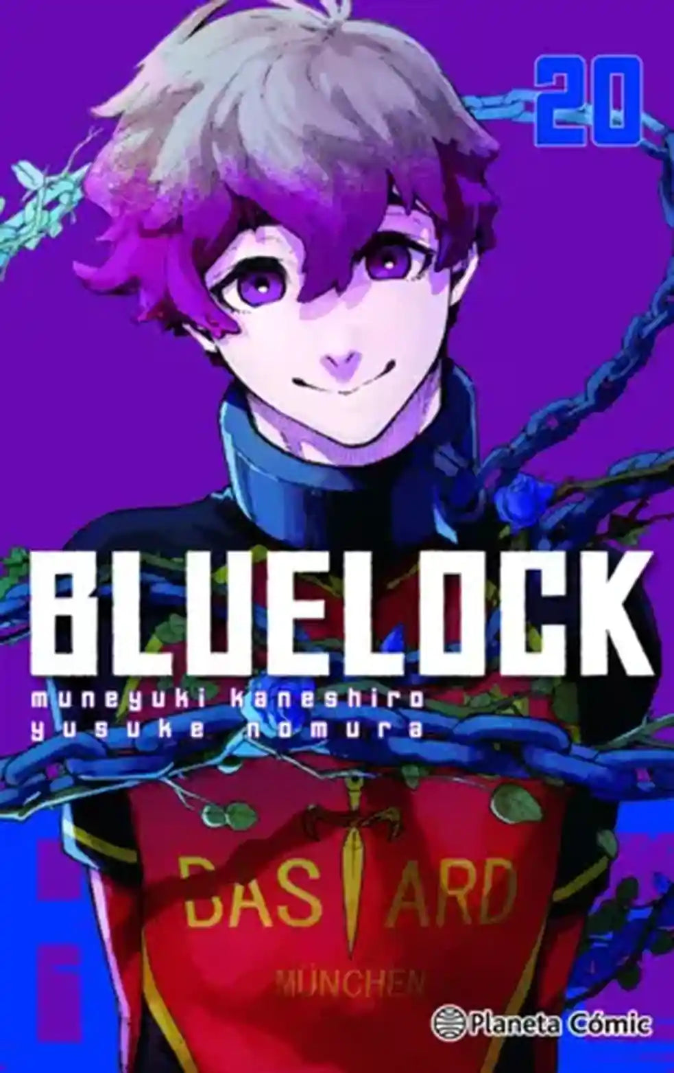 Portada de Blue Lock 20, de Muneyuki Kaneshiro y Yusuke Nomura. Manga publicado por Planeta Cómic.