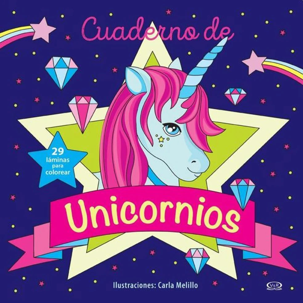 Portada de CUADERNO DE UNICORNIOS — VARIOS AUTORES. ISBN 9789877475029