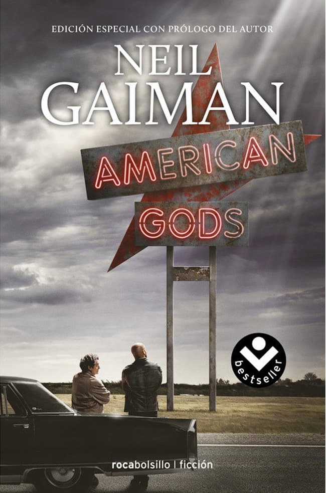 Portada del libro AMERICAN GODS de NEIL GAIMAN , publicado por ROCA BOLSILLO