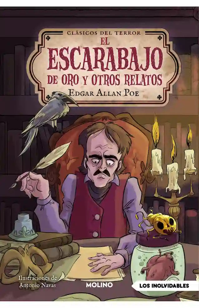 Portada del libro ESCARABAJO DE ORO Y OTROS CUENTOS de EDGAR ALLAN POE , publicado por MOLINO