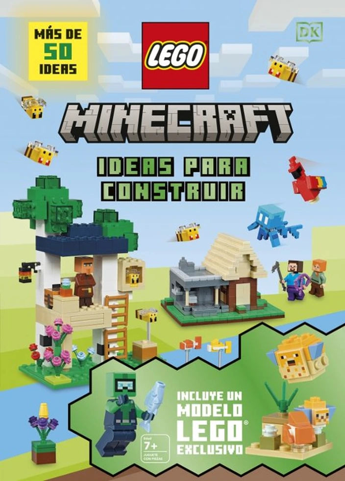 Portada de libro LEGO Minecraft. Ideas para construir: Incluye un modelo LEGO exclusivo, de DK