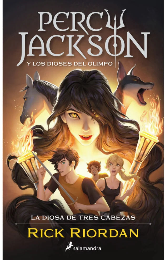 Portada de PERCY JACKSON LA DIOSA DE TRES CABEZAS