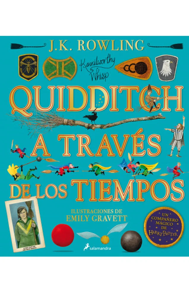 Portada de Quidditch a través de los tiempos, de J. K. Rowling