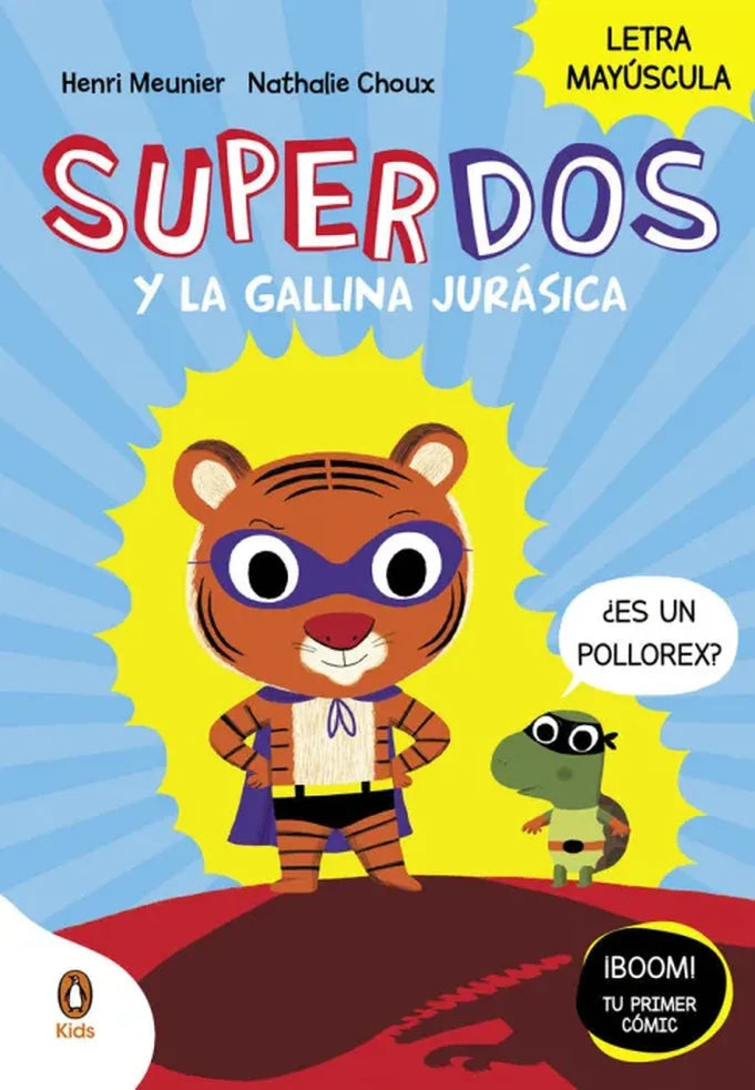 Portada de SuperDos y la gallina jurásica