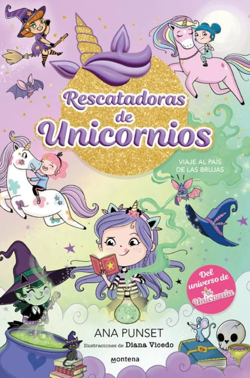 Portada de Rescatadoras de Unicornios 3 - Viaje al país de las brujas, de Ana Punset
