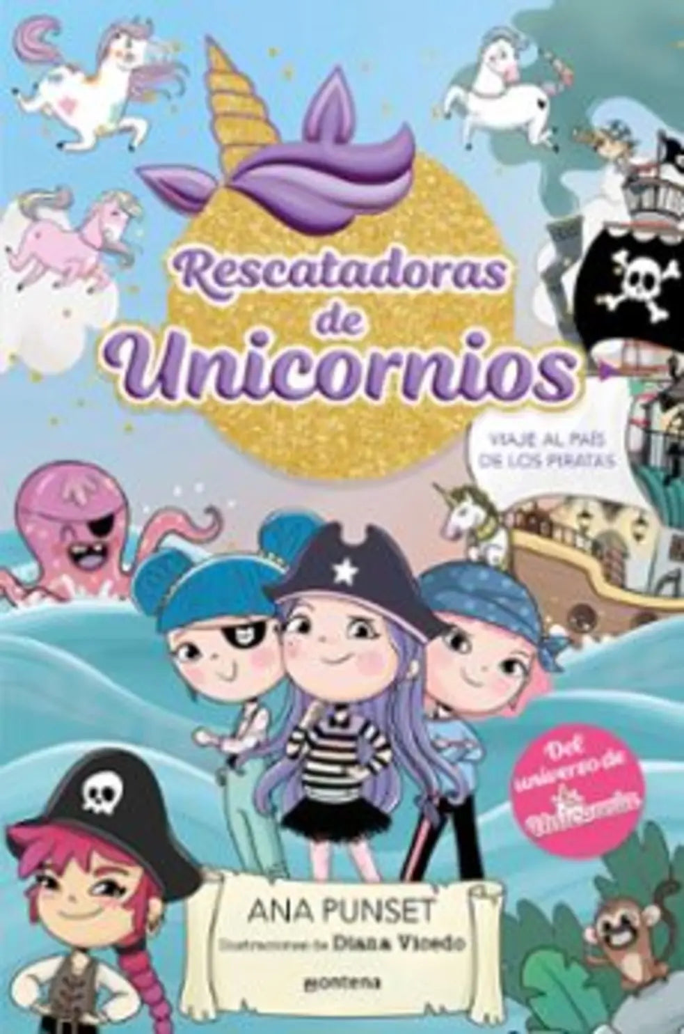 Portada de Rescatadoras de unicornios 4 - Viaje al país de los piratas, de Ana Punset