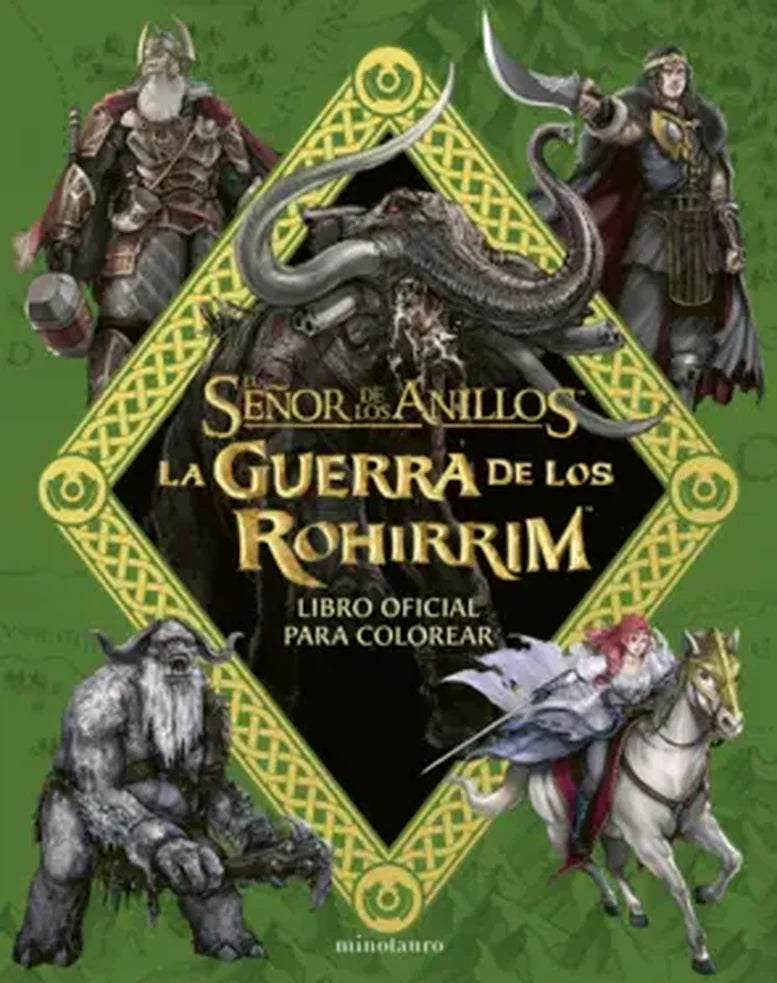 Portada de SEÑOR DE LOS ANILLOS LA GUERRA DE LOS ROHIRRIM. LIBRO OFICIAL PARA COLOREAR