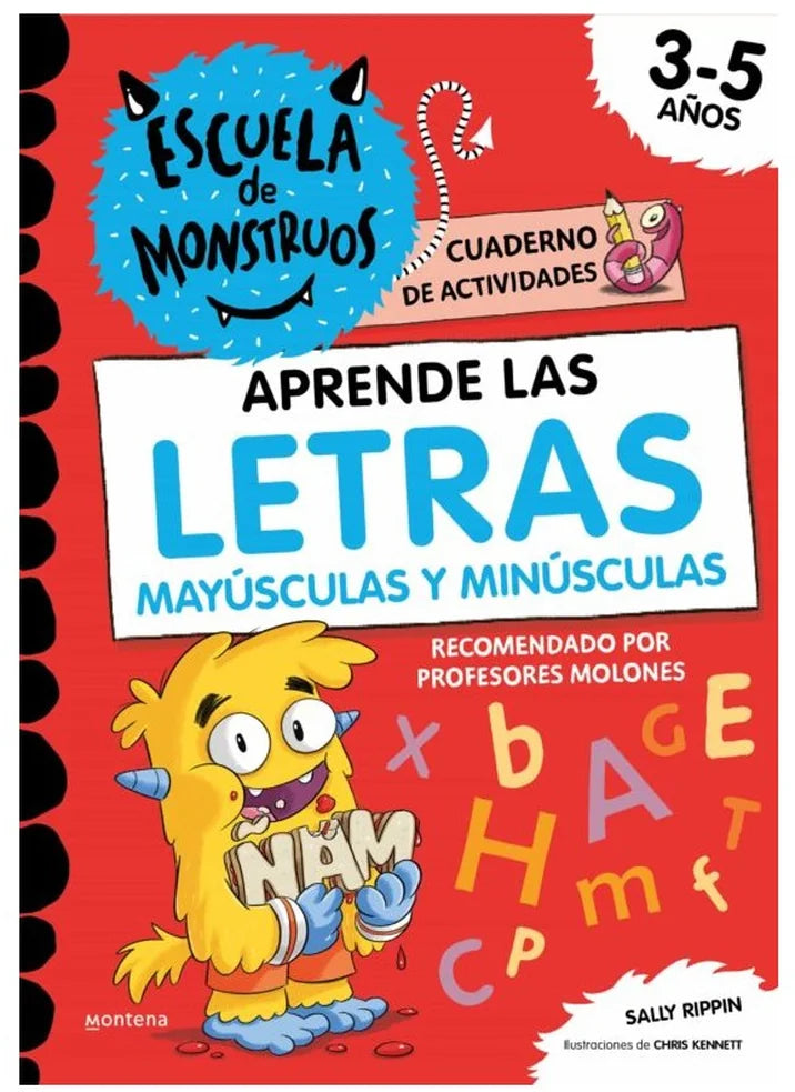 Portada de Escuela de Monstruos. Cuaderno de actividades 3 a 5 años