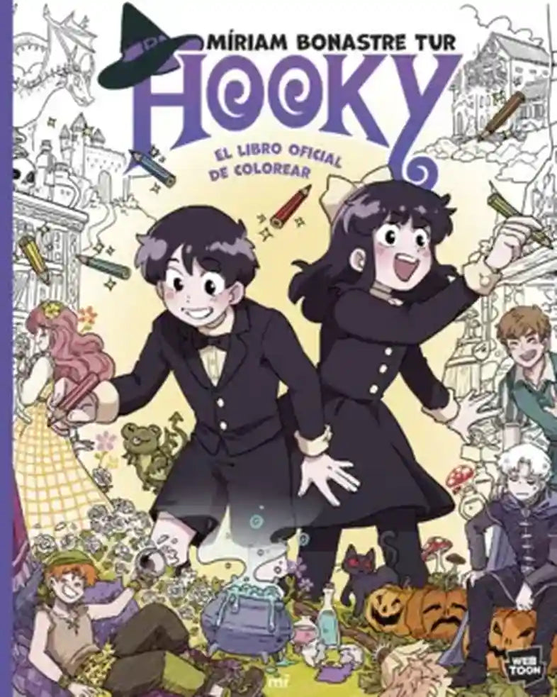 Portada de Hooky el Libro Oficial para Colorear, de Míriam Bonastre Tur