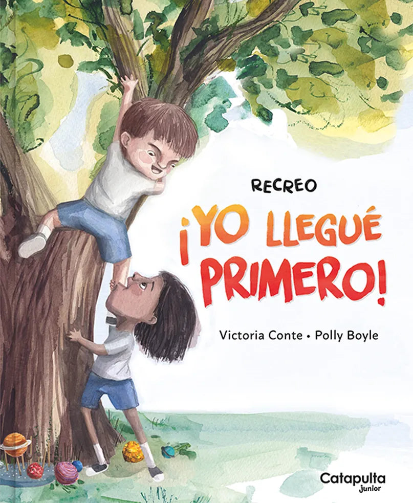 Portada de Recreo: ¡Yo llegué primero!, Victoria Conte y Polly Boyle