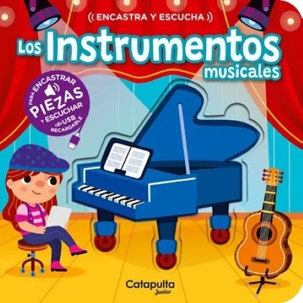 Portada de Encastra y escucha: Los instrumentos musicales, Los editores de Catapulta