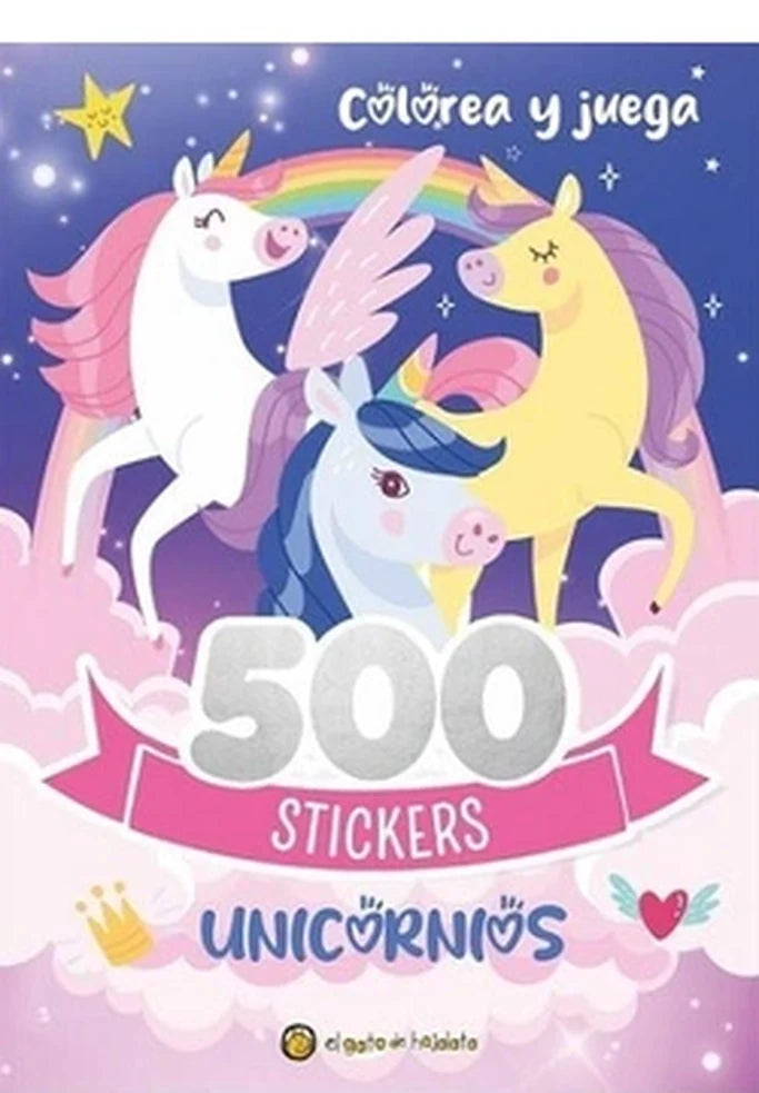 Portada de 500 Stickers de Unicornios