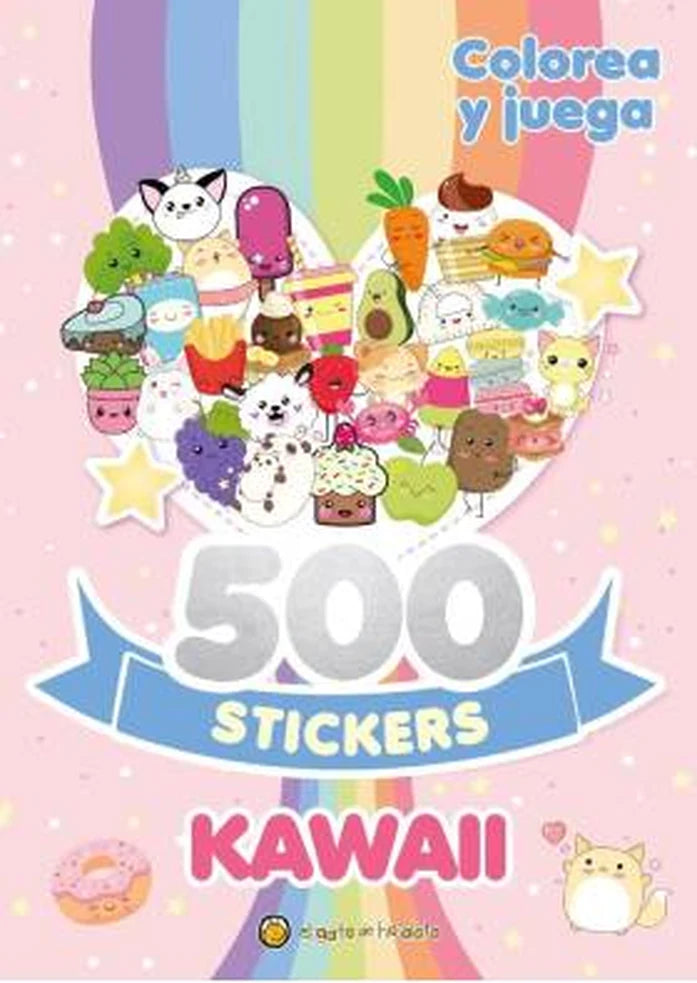 Portada de 500 Stickers Kawaii
