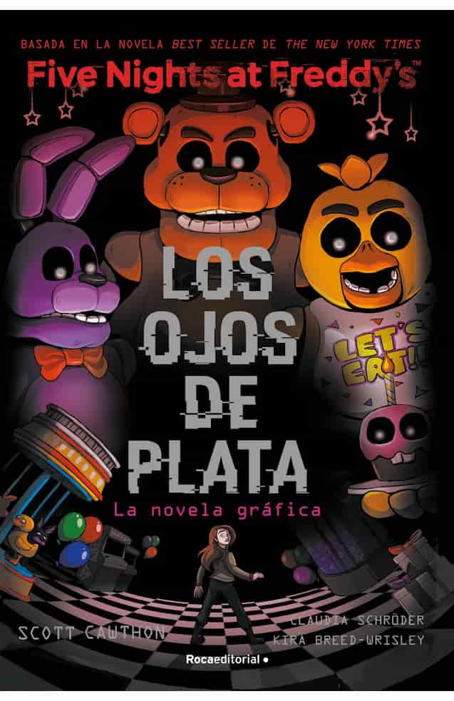 Portada del libro 'FIVE NIGHTS AT FREDDYS LOS OJOS DE PLATA NOVELA GRAFICA 1 - SCOTT CAWT | TERROR' de ojos. Pertenece a la categoría terror. Ideal para quienes buscan historias apasionantes.