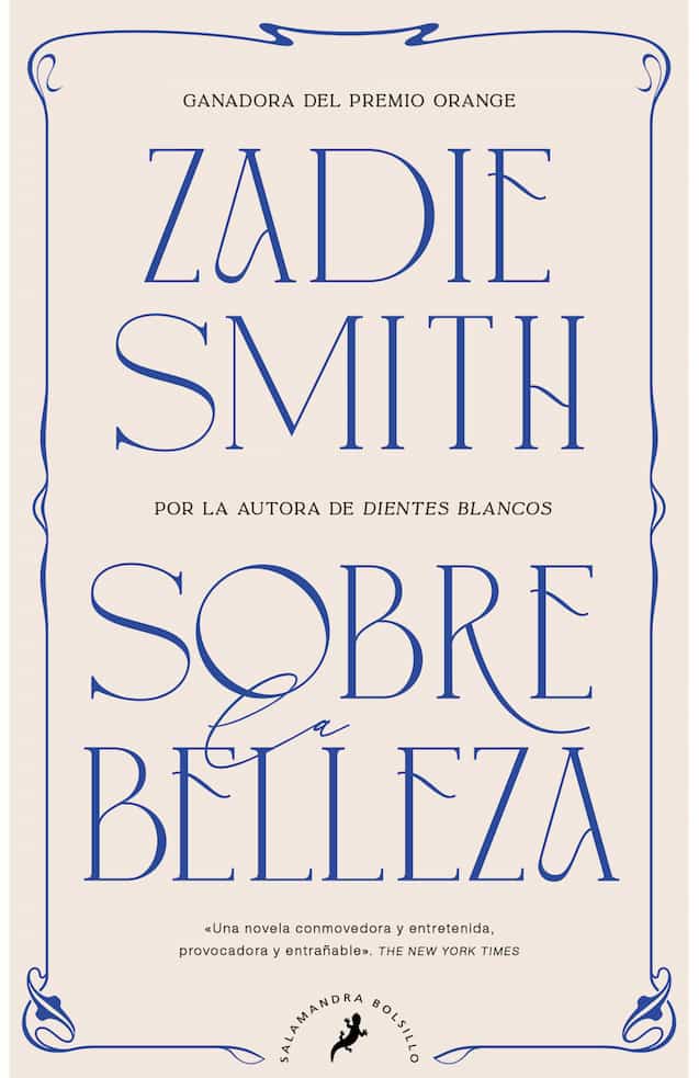 Portada del libro SOBRE LA BELLEZA de ZADIE SMITH , publicado por SALAMANDRA